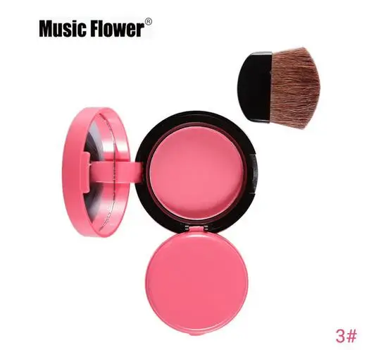 Music Flower Румяна круглый rouge уход за кожей лица макияж румяна с кистью 8g - Цвет: 3