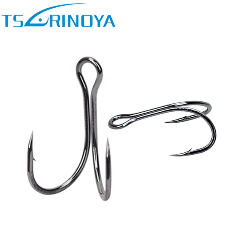 Buy 12Pcs Tsurinoya Double Fishing Hook 8/5 Black Nickel Lure Hooks For Jig