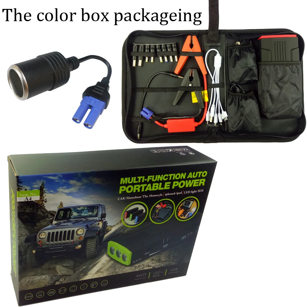 Promotion Multi-Function Mini Portable Emergency Battery Charger Car Jump Starter 68000mAh Booster Power Bank Starting Device