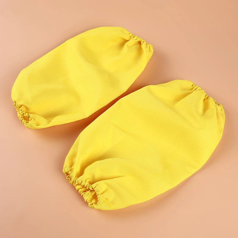 1 пара противообрастающих маслостойких рукавиц водонепроницаемый чистящий рукав нарукавник для домашней кухни для приготовления пищи - Цвет: Yellow