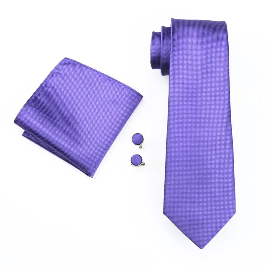 Мужской галстук фиолетовый сплошной равномерный цвет шелковый галстук наборы галстуки для мужчин gravata для Свадебное торжество деловая встреча GP-015
