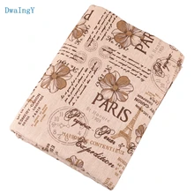 DwaIng kawy kolor wieża tkanina bawełniana pościel dla DIY szycia Quiltin Sofa stół, tkaniny meble pokrywa tkanki materiał poduszki