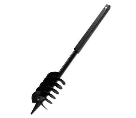 

Ground Drill Handle Auger Bit 5.91" Black Three Spirals Steel
