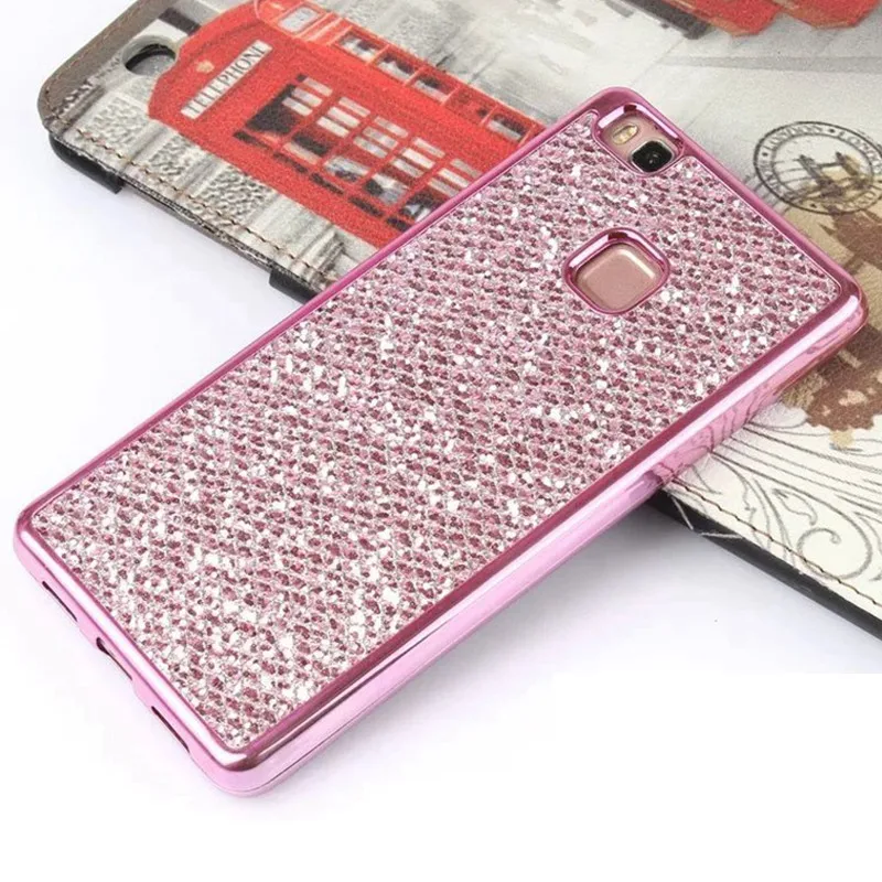 

Soft TPU Glitter Bling Shine Back Cover Phone Case for Huawei P8 Lite 2017 2015 P9 P10 Lite Y5 II Y6 II Luxury Mobile Phone Bag