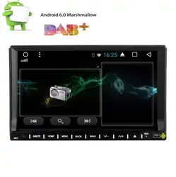 7 "Android 6,0 емкостный 2Din автомобильный dvd-плеер GPS радио Wi-Fi 4G BT стерео DAB +