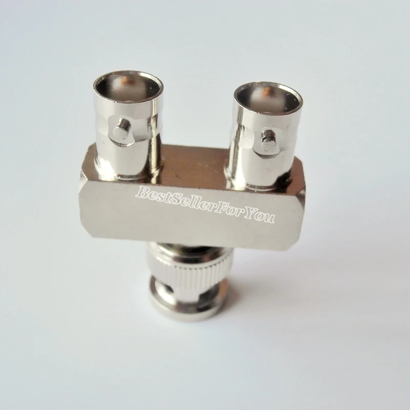 1 шт. штекер BNC на два гнезда тройной Y Коаксиальный RF адаптер 3 сторонний|plug adapter