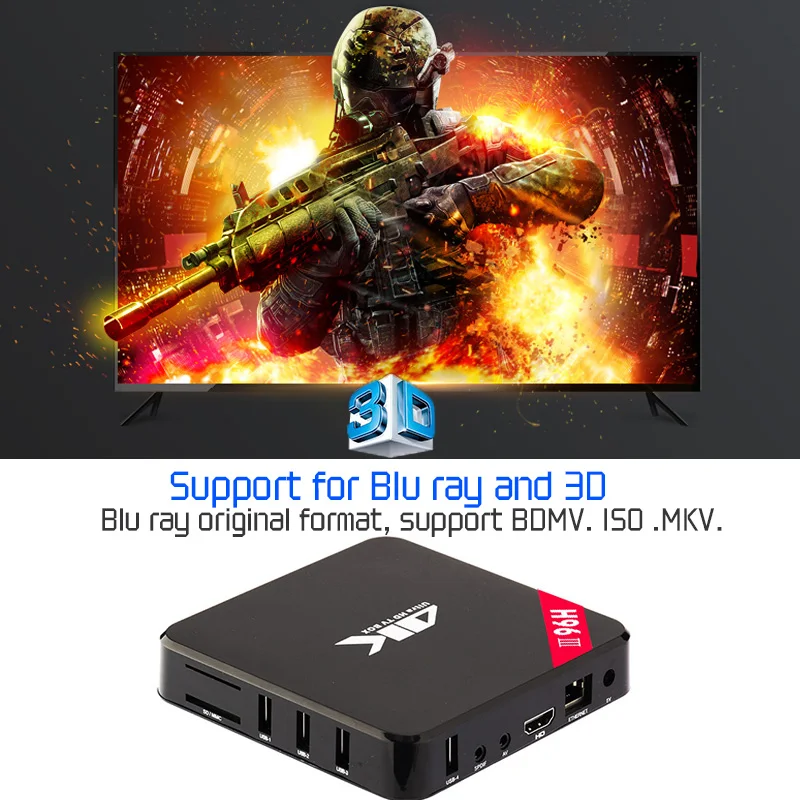 Xinways H96 pro plus RK3328 ТВ коробка III Android 7 1 4 г/32 г Smart к четырехъядерный HDR фильм приставка