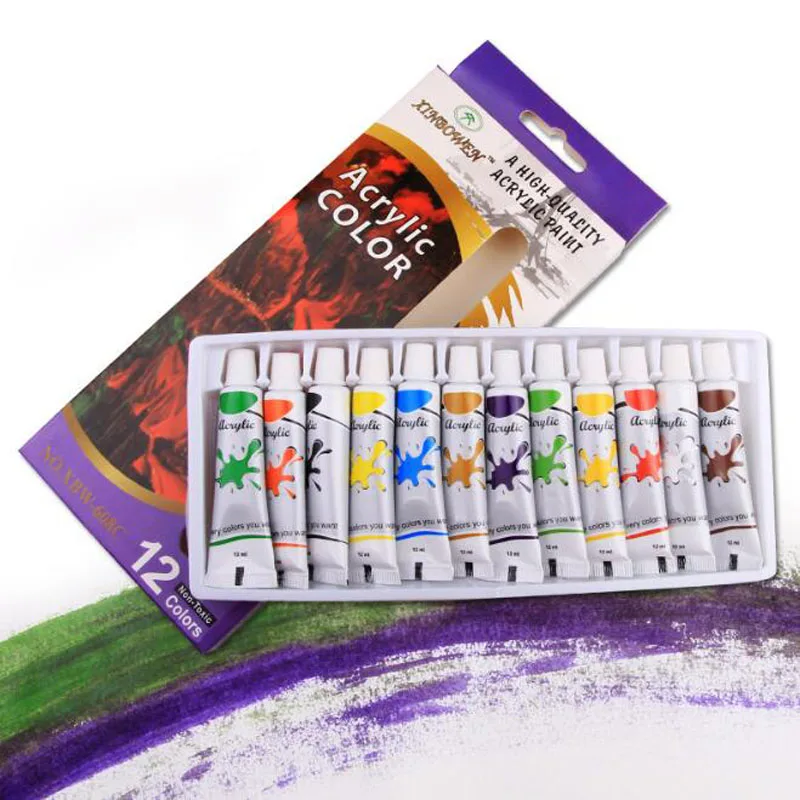 

12 Color Suit Acrylic Paint Safe Non-toxic Diy Graffiti Paint Art Painting Supplies Students Learn Painting Supplies Tools