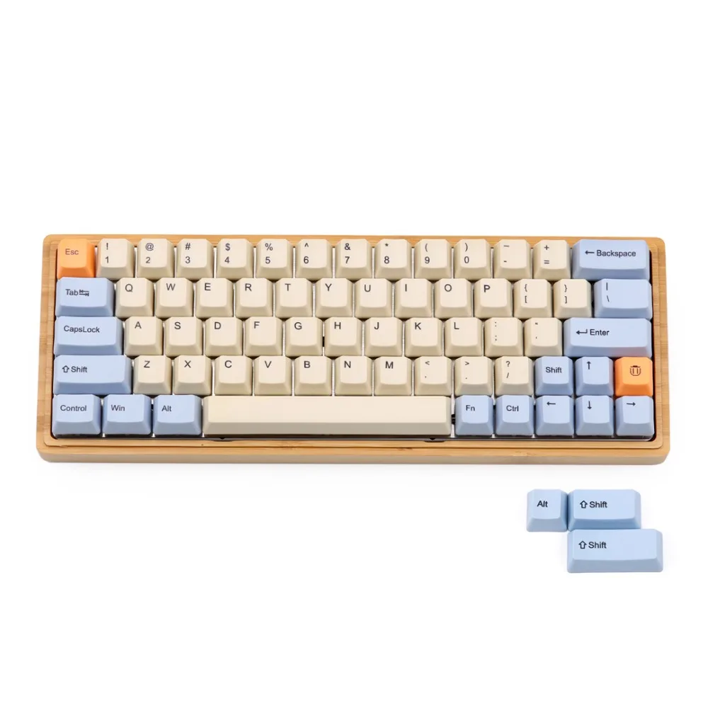 Синий бежевый оранжевый краситель Sub толстый PBT OEM профиль Keycap для dz60 gk64