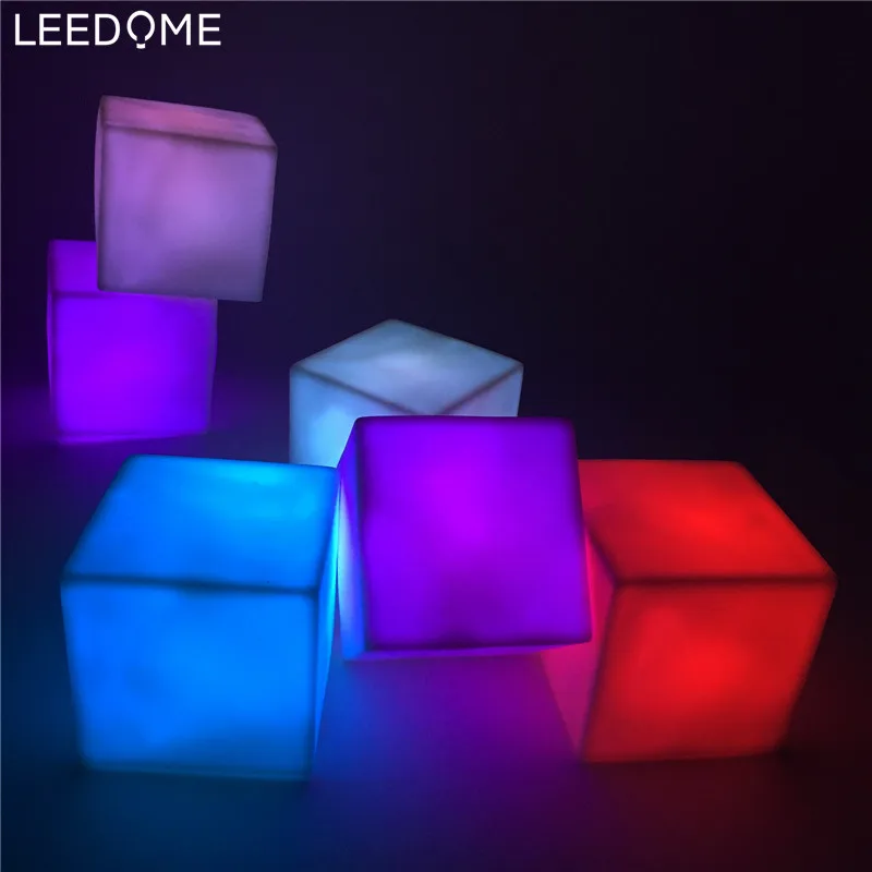 

Leedome Romantic 7 Colors Changing Mood Cubes Novelty LED Night Light Glow Gadget Gizmo Lamp For Home Decoration Art Lighting 5X
