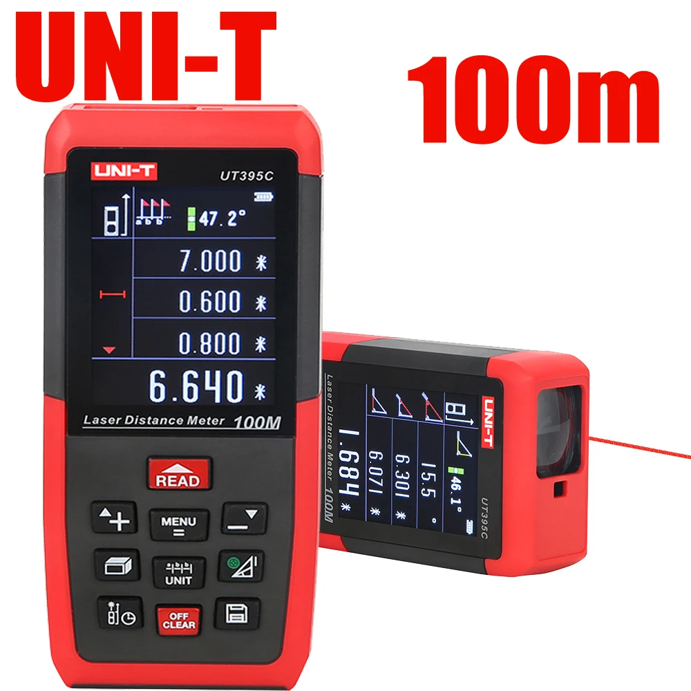 

UT395C 100m rangefinder Laser Distance Meters ,Electron Ruler usb cable and battery Digital range finder test Area/volume Tools
