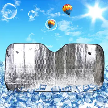 

DWCX 127x60cm Car Foldable Sun Shade Visor Shield Rear Front Windshield Reflective Heat Cover For Ford BMW Audi Toyota Nissan VW