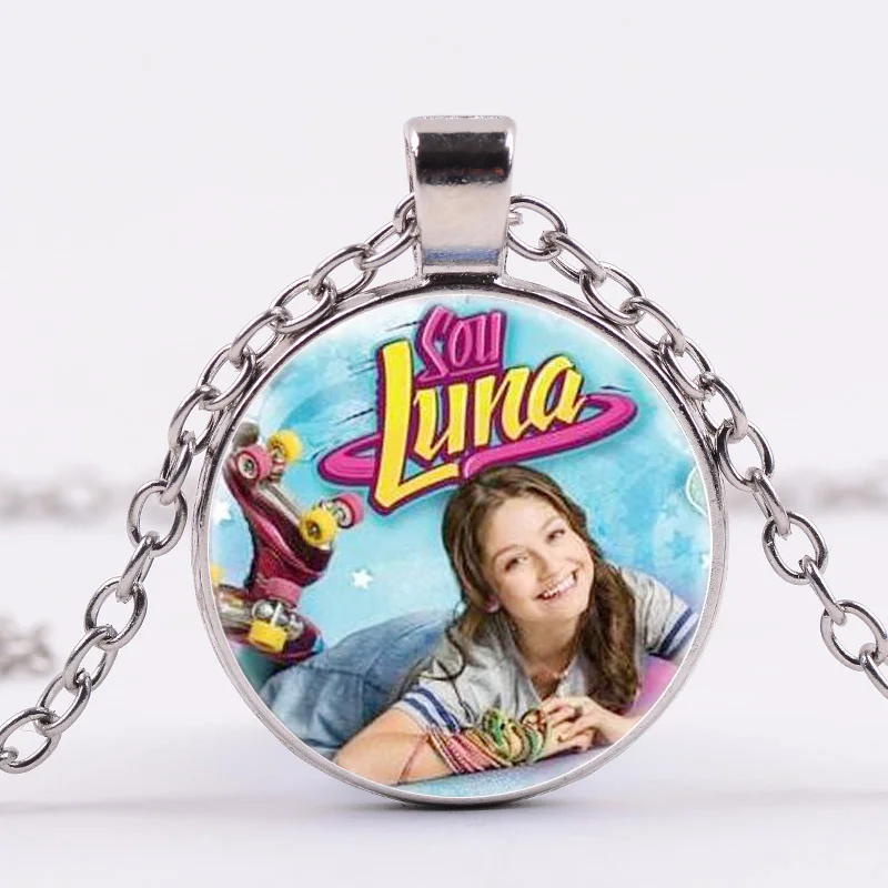 SONGDA Pop tv Soy Luna стеклянный кулон ожерелье 7 стиль Elenco de Soy Luna стеклянные фотографии цепь из кабошона ожерелье девушки дети ювелирные изделия - Окраска металла: Style 5