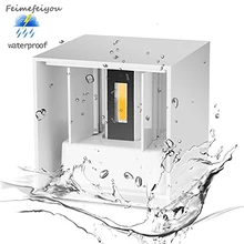 lampada led IP67 indoor Led Wall Lamp Aluminum Adjustable Surface Mounted Cube Led Garden Porch Light lampara