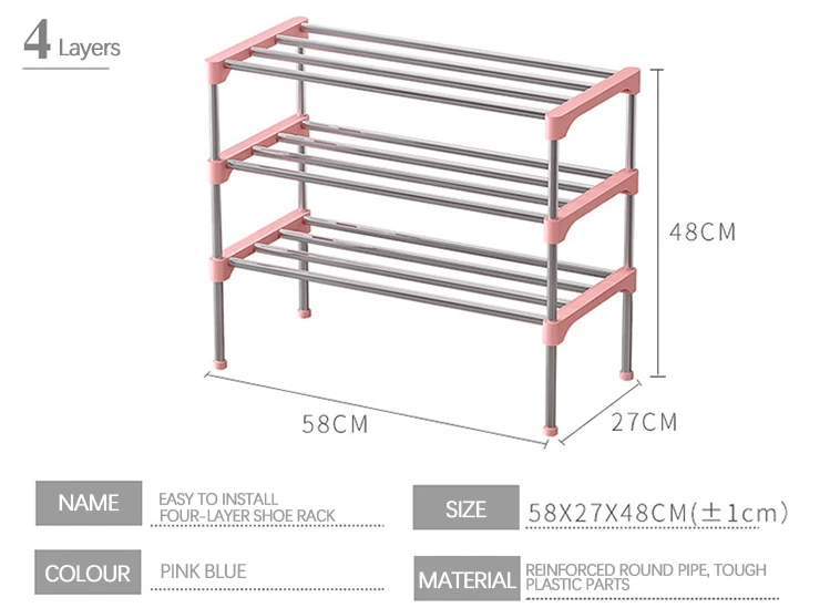 Многослойная полка для обуви, легкая сборка, органайзер для хранения обуви, полка, шкаф для хранения обуви, мебель для дома, гостиной