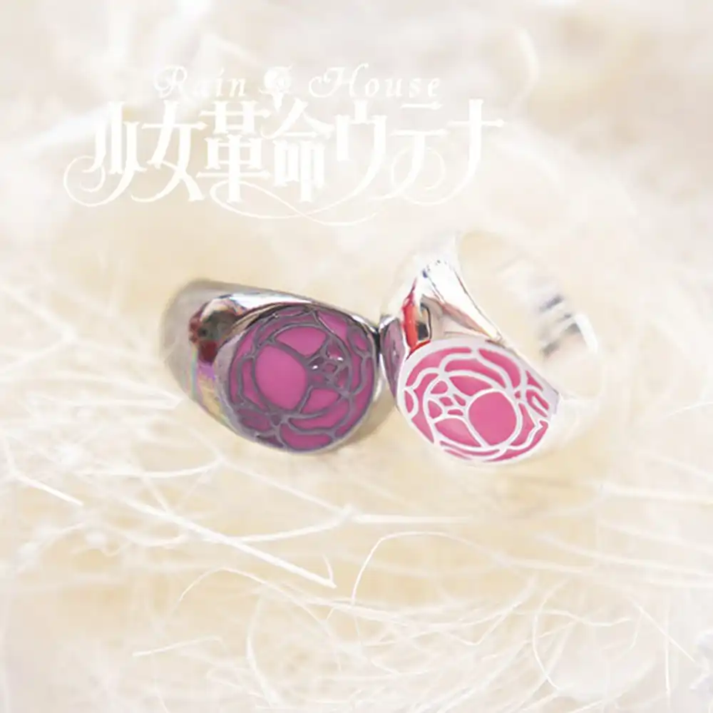 アニメ革命女の子ウテナウテナ Tenjo 宝石リングローズシグネットリングコスプレアクセサリーバッジ Aliexpress