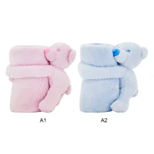 Зимняя теплая мягкая мультяшная креативная плюшевая подушка простыня мультяшная кукла подушка спальное постельное белье одеяло кукла