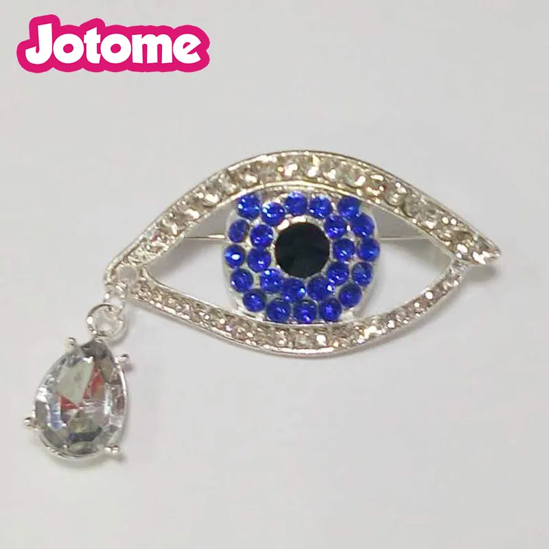 Lucky Tears 60*30 мм булавка со стразами и голубыми глазами для женщин/подарок|pins for women|eye