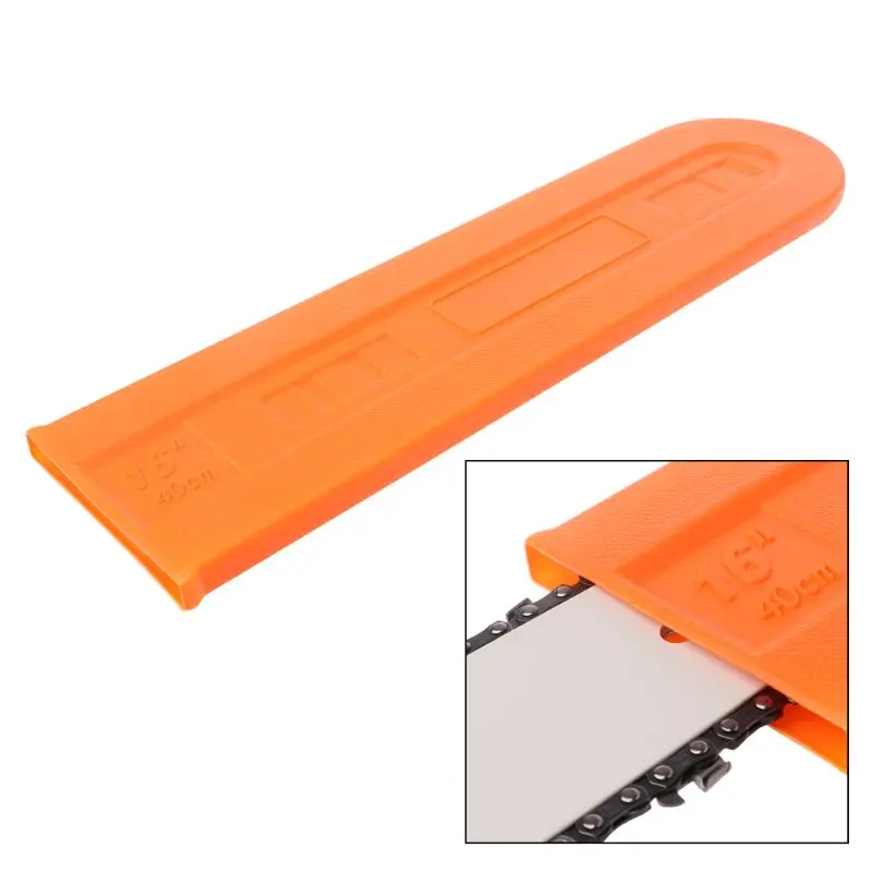 OOTDTY 16" Orange Chainsaw Bar Cover Guide Plate Protector Chain Guard Case for Agriculture Supplies Accessories