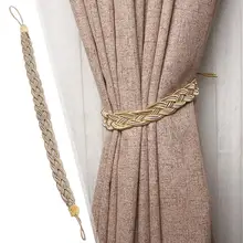 Плетеная занавеска, завязанная веревкой, декоративный шнурок, повязки