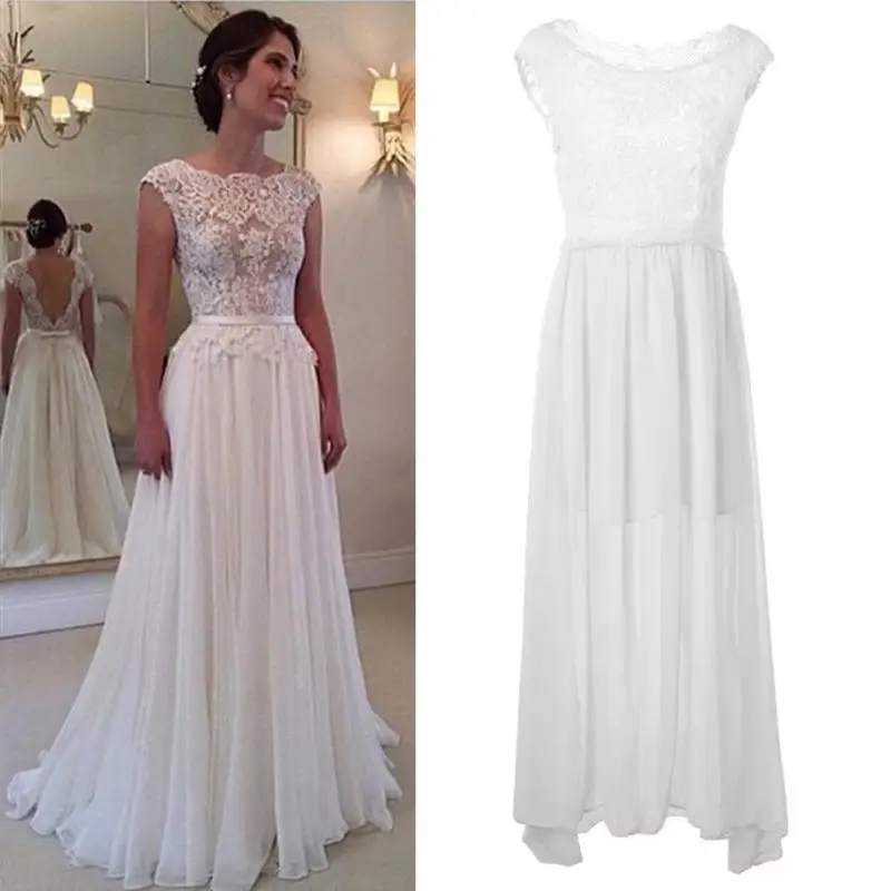 

Women Spring High Waist Sleeveless Backless Bodycon Dress Elegant Maxi Long Dress Vestidos Hollow Out White Lace Dress