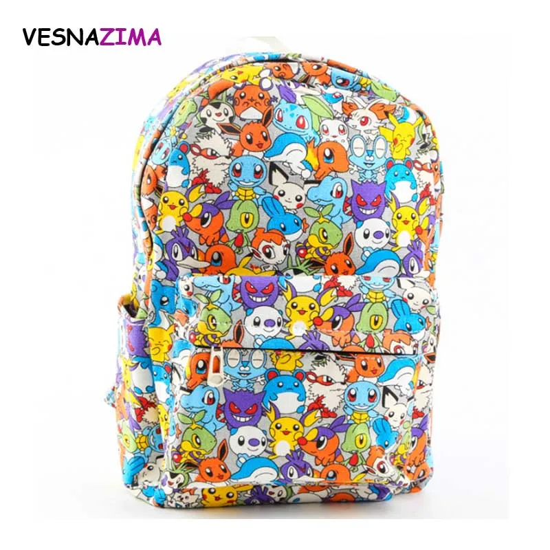 

Graffiti Canvas School Backpack Student School Bag For Teenager Girls Boys Bagpack Bags Cartoon mc Print Rucksack Escolar WM233Z