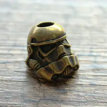 1 шт Звездные войны Штурмовик форма твердая латунь бусы на шнурок Паракорд нож бусины