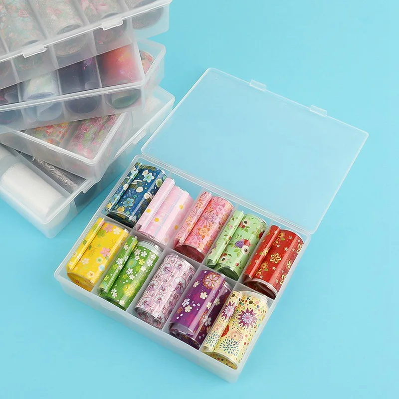 

New Arrival Nail 10Roll/Box Marble Texture Star Transfer Sticker Flower Star Sticker Manicure Decoration