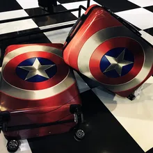 KAWEIDA 20 24 28 дюймов чемодан Капитан Америка для мужчин и женщин чемоданы на колесиках Marvel/чемодан на колесиках для путешествий для фанатов hero