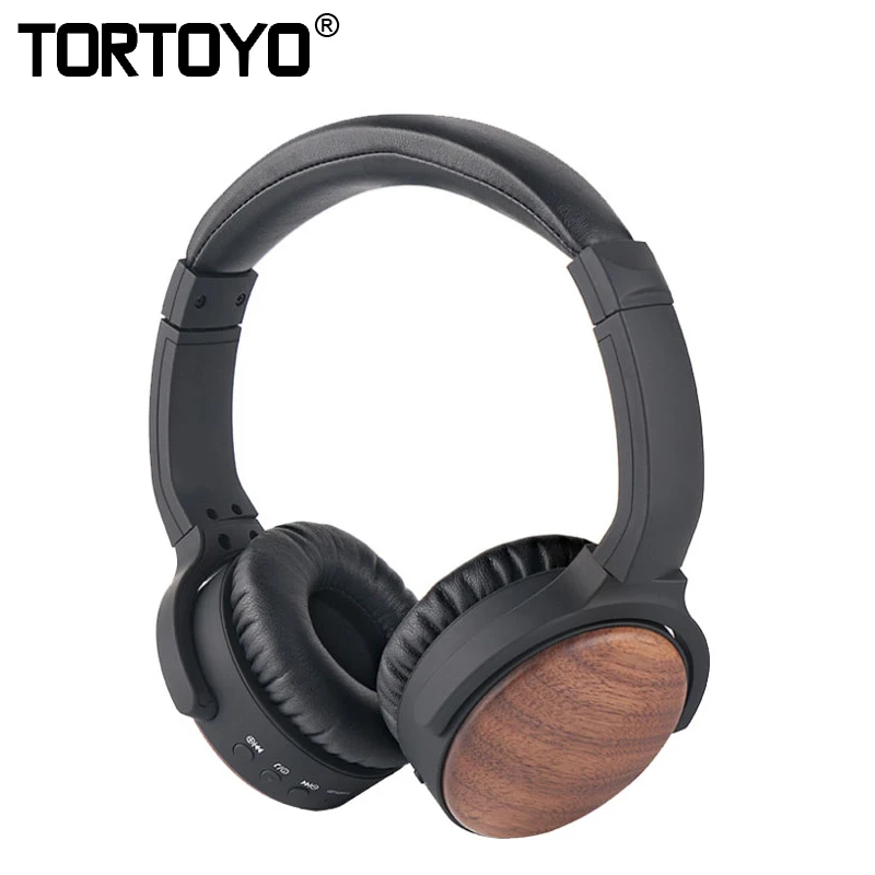 TORTOYO BH539 деревянные HIFI Смарт Bluetooth наушники Сабвуфер гарнитура Беспроводные