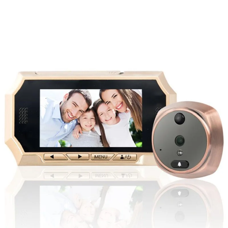 4,3 умный беспроводной визуальный дверные звонки высокое разрешение фото запись Монитор видеодомофона камера 720 P max поддерживает 32 Гб