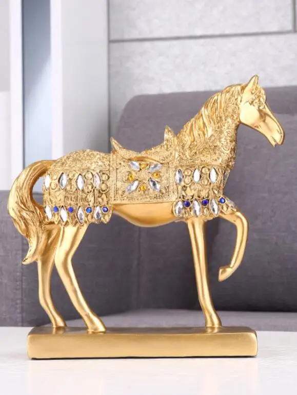 

Creative living room wine cabinet decorations ornaments home accessories lucky horse office TV cabinet porch crafts