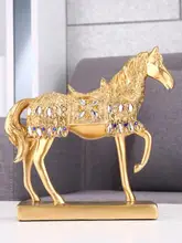 Creative living room wine cabinet decorations ornaments home accessories lucky horse office TV cabinet porch crafts new chinese zen ceramic pure copper ornaments living room tv cabinet entrance crafts home model room soft decorations