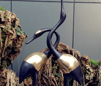 

Art Deco Sculpture Two Cranes Bronze Statue