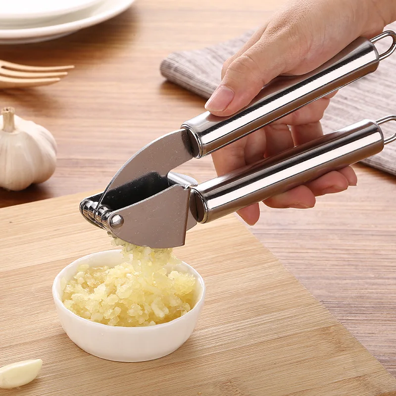 TECHOME Stainless Steel Garlic Press Crusher Squeezer Masher Kitchen