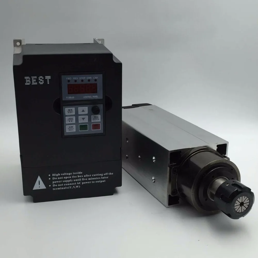 4.5KW с воздушным охлаждением 4 подшипника ER32 CNC мотор шпинделя комплект 18000 об/мин