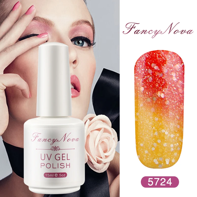 2017 Fancynova 15 мл сгвпоон де гель лак акриловая краска для ногтей lucky тепловой vernis полу