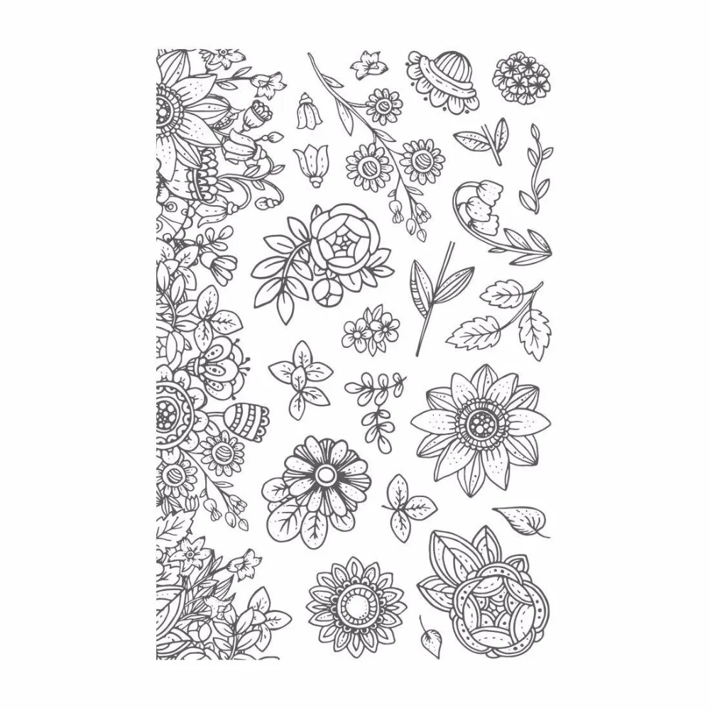 

Flower background Transparent Clear Silicone Stamp Seal DIY Scrapbooking photo Album Decorative Clear Stamp A0616