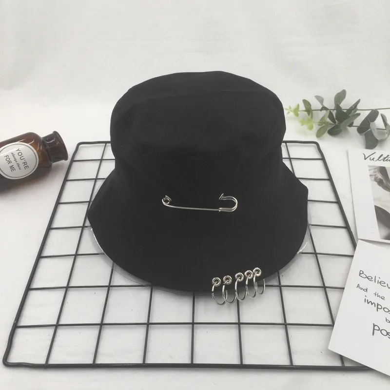 Brim Pop Iron Ring Bucket Hats 