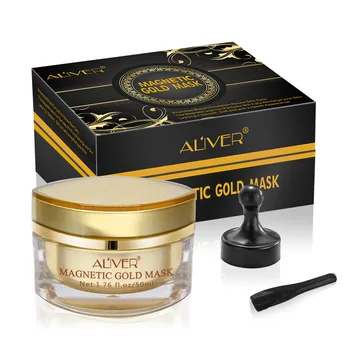 

ALIVER Magnetic Face Gold Mask Mineral-Rich Pore Cleansing Removes Skin Impurities Whitening Moisturizing Mask for the Face