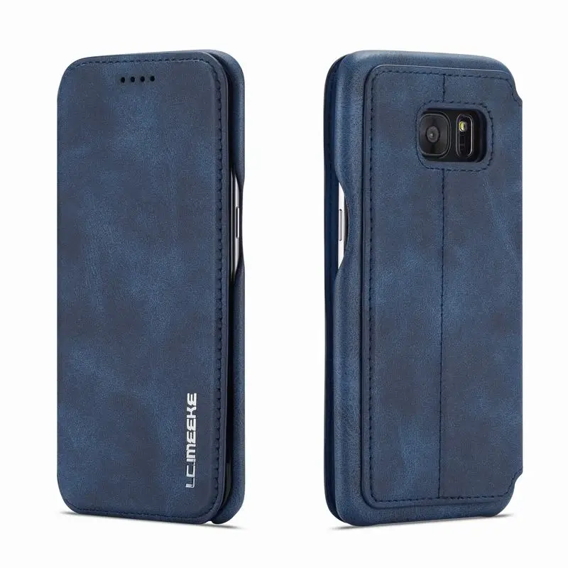 

Fundas Wallet Case For Samsung Galaxy S7 edge Phone case Luxury Business Flip Leather cover For Samsung S7Case Book Design Coque