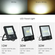 AC100-264V 10 Вт/30 Вт/50 Вт 70LED потолочные светильник Точечный светильник SMD5730 IP65 для ночного строительства стоянка для внутреннего и наружного декора