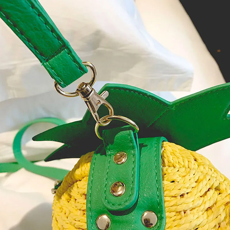 Women Pineapple Handbags Straw Weave Designer Female Shoulder Bags Ladies Fashion Clutches Tote Women Messenger Bag SS0319 (5)
