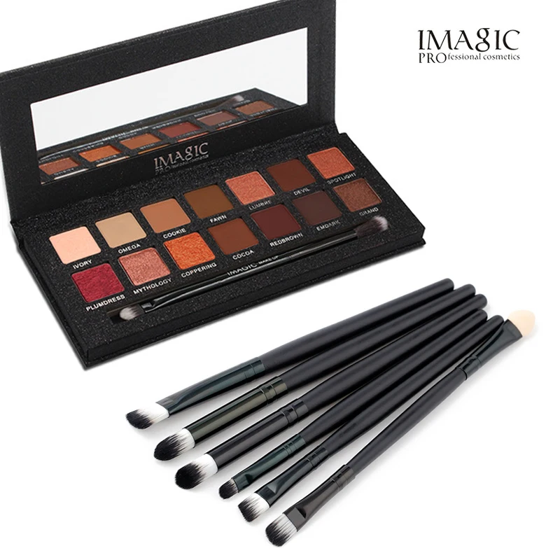 

Imagic 14 Colors Matte eyeshadow pallete Makeup Brushes Waterproof Mineral Powder Eyeshadow Palette Pigment Cienie do Powiek