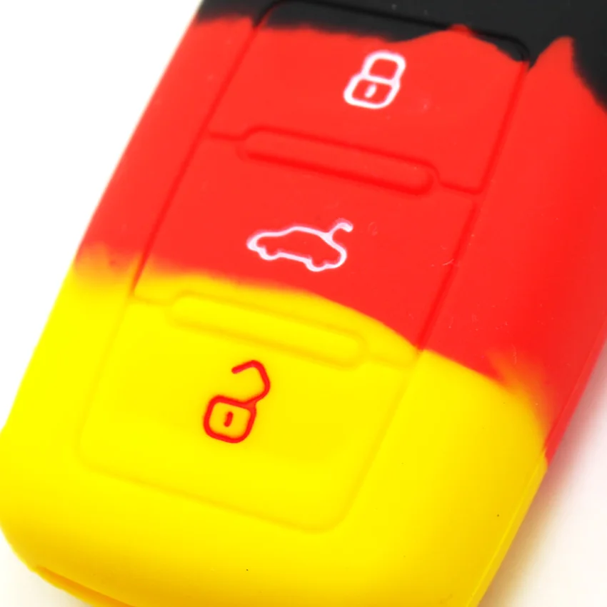 3 кнопки Германия-флаг-цветной дизайн ключа автомобиля чехол для VW Volkswagen polo passat b5 golf 4 5 6 jetta mk6 tiguan Gol CrossFox