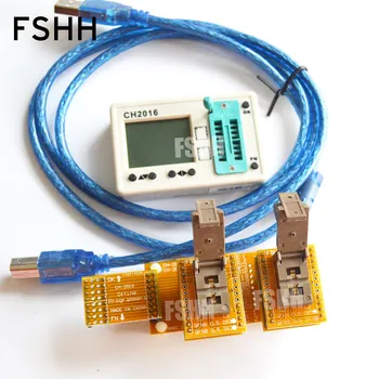 Offline programmers CH2016 SPI FLASH programmer+2X3mm QFN8+QFN8 test socket Production 1 drag 2 programmer 9acf21cd 9acf 21cd qfn8