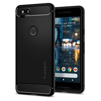 

100% Original SPIGEN Google Pixel 2 Case Rugged Armor Black F16CS22271