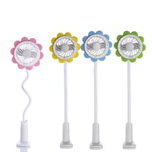 Портативный солнечный цветок клип вентилятор гибкий детский автомобиль зарядка через Usb клип вентилятор студенческое спальное помещение маленький настольный вентилятор