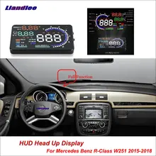 Liandlee Автомобильный дисплей HUD для Mercedes Benz R-Class W251- проектор экран OBD пробег детектор расхода топлива