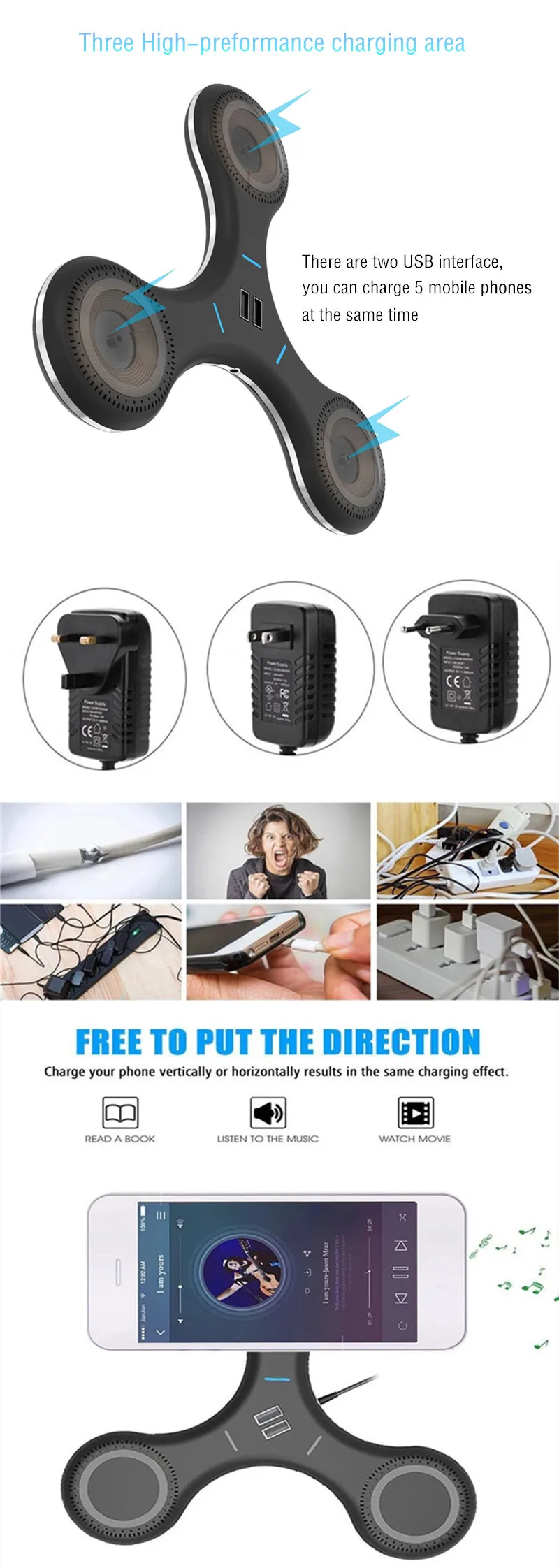 Long wireless charger